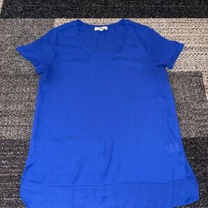 Ya Los Angeles Vibrant Blue Short Sleeve Top